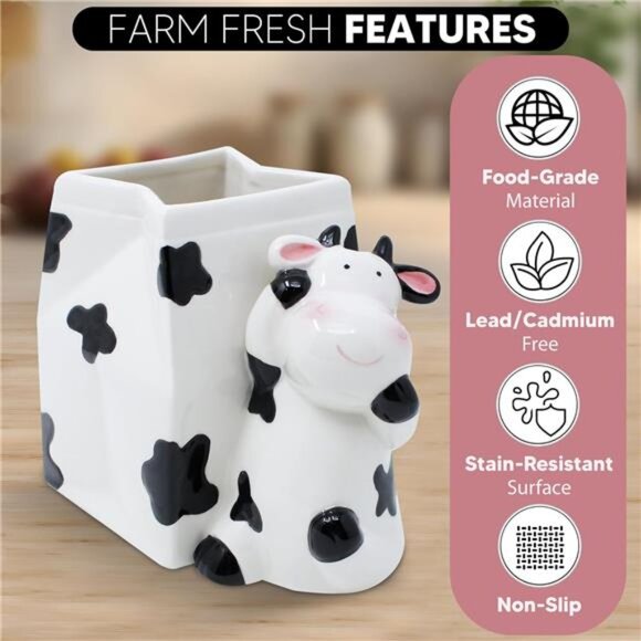 Utensil Holder | Cow Gifts For Women - Picture 3 of 8